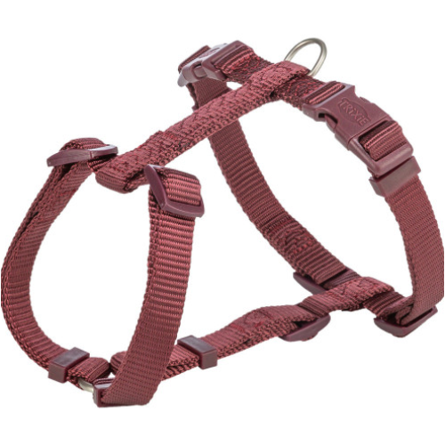 Шлея для собак Trixie Premium H-harness M-L бордовая 52-75 см х 20 мм