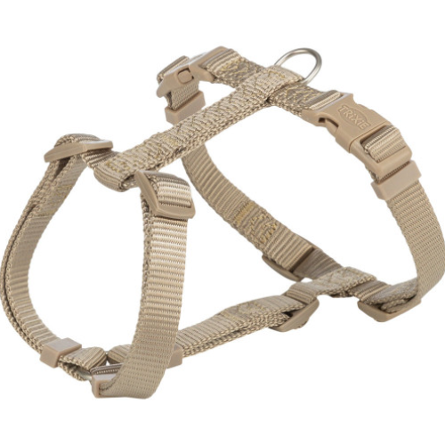 Шлея для собак Trixie Premium H-harness M–L пісочна 52–75 см х 20 мм 