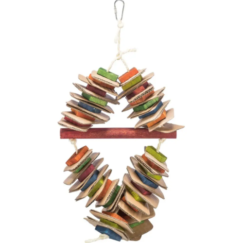 Іграшка для птахів Trixie канат, дерево, картон 18 х 35см