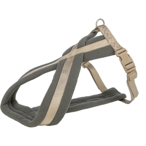 Шлея для собак Trixie Premium S туристична, пісочна 35–65 см х 20 мм 