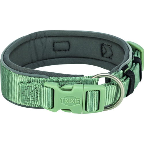 Ошейник для собак Trixie Premium S-M экстраширокий, голубовато-серый 33-42 см х 35 мм