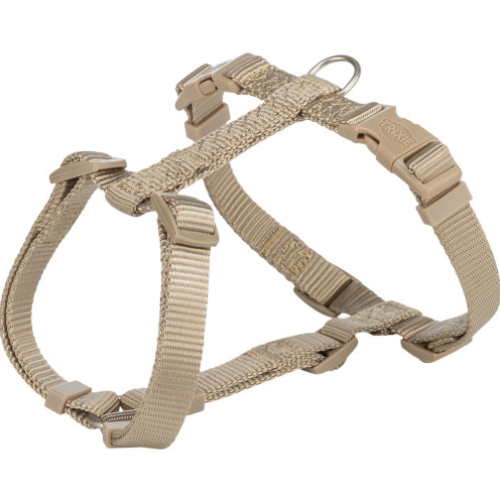 Шлея для собак Trixie Premium H-harness L–XL пісочна 75–120 см х 25 мм 