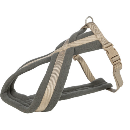 Шлея для собак Trixie Premium туристична, пісочна M 45–80 см х 25 мм 