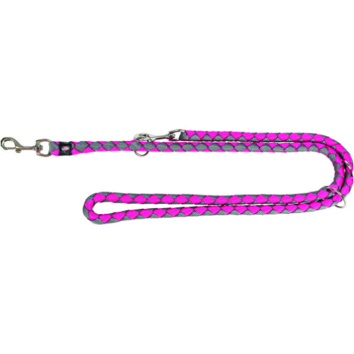 Повідок для собак Trixie Каво L–XL регульований, фуксія-графіт 2м х 18 мм 