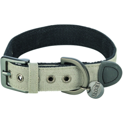 Нашийник для собак Trixie CityStyle M–L екстраширокий, бавовна, світло-сірий 40–47 см х 30 мм