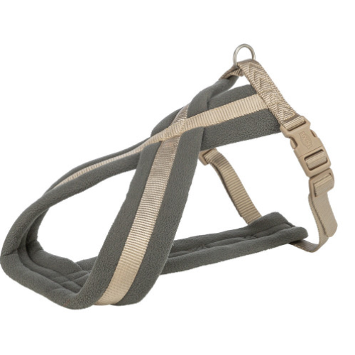 Шлея для собак Trixie Premium L-XL туристическая, песочная 70-110 см х 25 мм