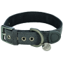 Нашийник для собак Trixie CityStyle L екстраширокий, бавовна, чорний 45–52 см х 30 мм 