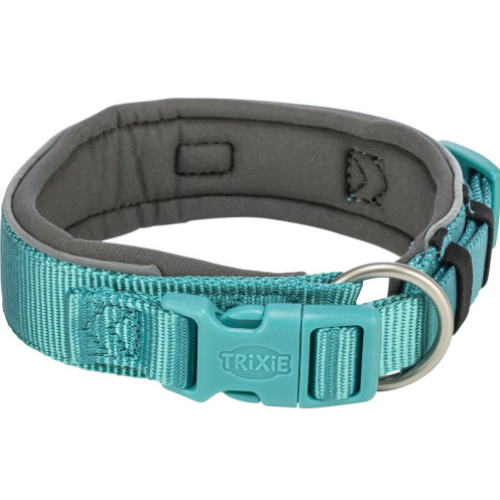 Нашийник для собак Trixie Premium екстраширокий, аква-графіт L–XL 53–62 см х 50 мм 