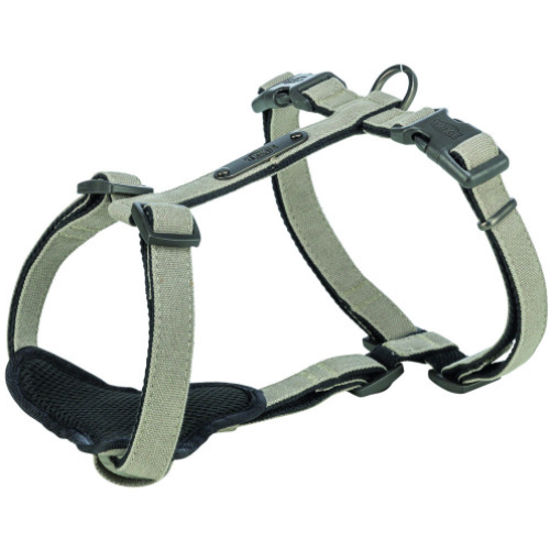 Шлея для собак Trixie CityStyle H-harness хлопок, светло-серая S-M 42-60 см х 15 мм