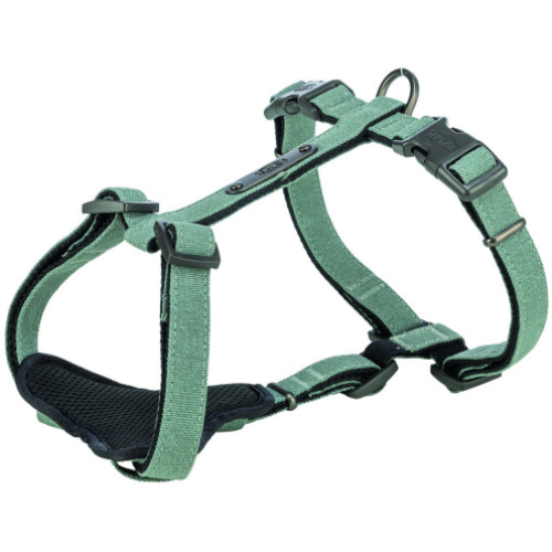 Шлея для собак Trixie CityStyle H-harness хлопок, светло-зеленая M-L 52-75 см х 20 мм