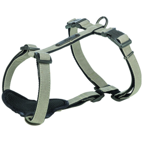 Шлея для собак Trixie CityStyle H-harness хлопок, светло-серая M-L 52-75 см х 20 мм