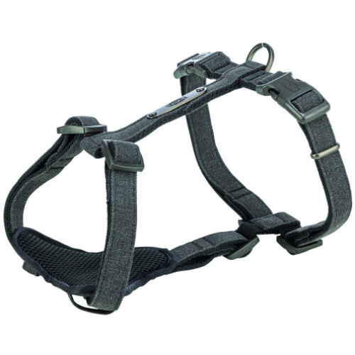 Шлея для собак Trixie CityStyle H-harness хлопок, черная L-XL 75-120 см х 25 мм