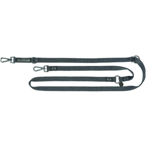 Повідок для собак Trixie CityStyle V-Lead бавовна, чорний M–L 2 м х 20 мм 