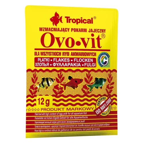 Корм для аквариумных рыб Tropical Ovo-Vit хлопья - 12 г