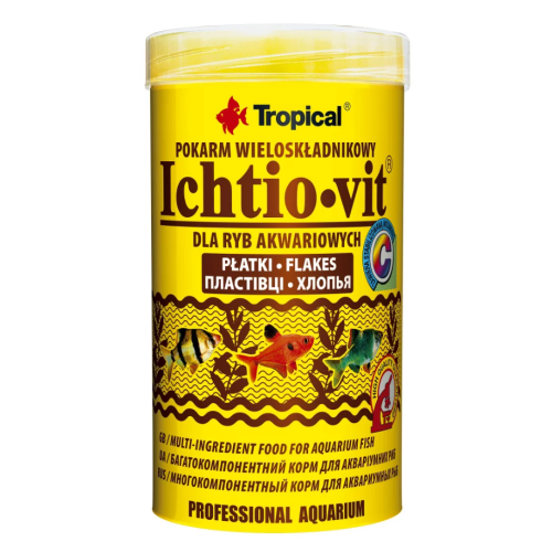 Корм для аквариумных рыб Tropical Ichtio-Vit хлопья - 200 г