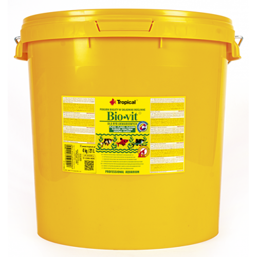 Корм для травоядных аквариумных рыб Tropical Bio-Vit хлопья - 4 кг