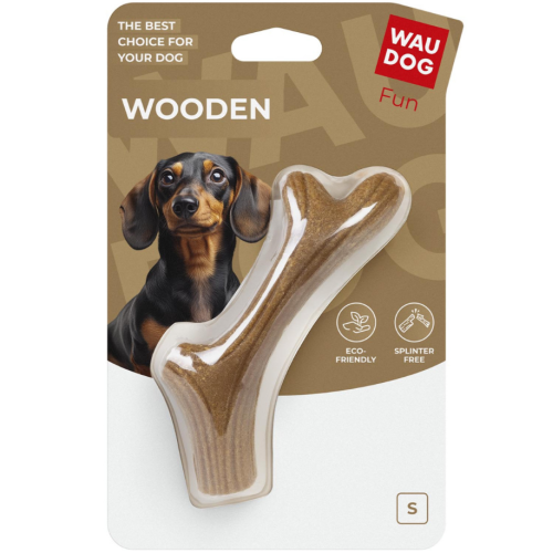 Игрушка для собак WAUDOG Fun Wooden Рог, дерево S - 14 см