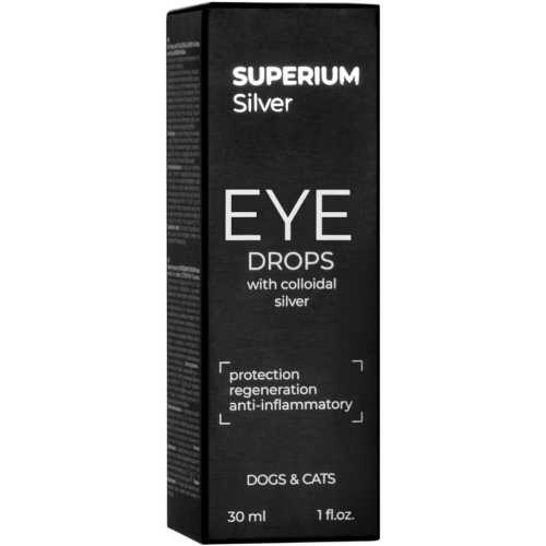 Терапевтичний засіб для котів і собак СУПЕРІУМ Сільвер краплі очні з колоїдним сріблом - 30 мл