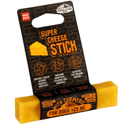 Лакомство для собак WAUDOG Superfood Сырная палочка с куркумой, S - 35 г