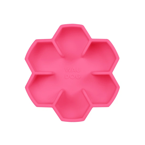 Миска для котів та собак WAUDOG Silicone для повільного харчування, рожевий - 450 мл, 