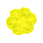 Миска для котів та собак WAUDOG Silicone для повільного харчування, жовтий - 450 мл,