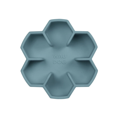 Миска для котів та собак WAUDOG Silicone для повільного харчування, сірий - 450 мл, 