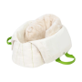 Сумка-переноска для котів та дрібних порід собак до 8 кг WAUDOG Relax Eco біла/лайм, льон і бавовна - 44х35х22 см