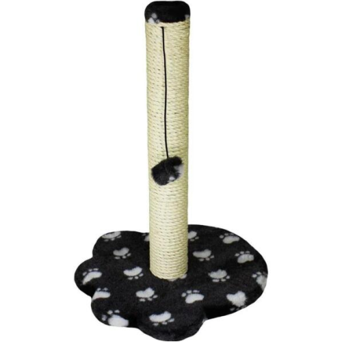 Когтеточка для кошек Lucky Pet "Лапка малая" сизаль серая, мех черный 33x33x49 см