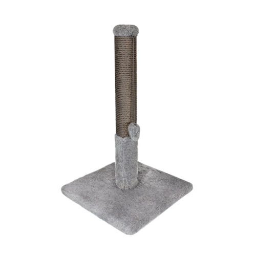 Когтеточка для кошек Lucky Pet ДКП сизаль серая мини, мех серый 30x30x51 см