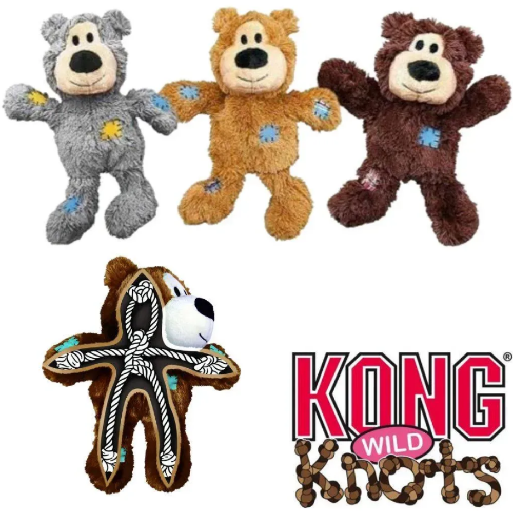 Игрушка для собак Kong Wild Knots Bear "Безумные Узлы Медвежонок" ассорти, XS - 22.86 см x 15.24 см x 9.53 см