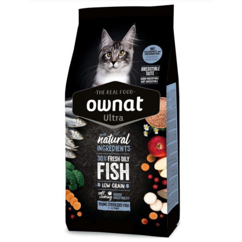 Сухой корм для стерилизованных котов Ownat Ultra Cat Fish Sterilised с рыбой - 1,5 кг