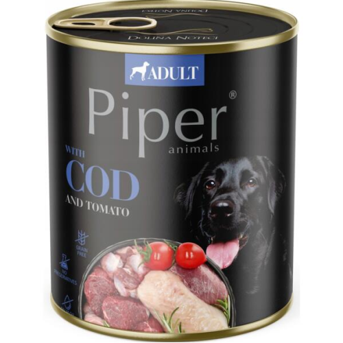 Влажный корм для собак Dolina Noteci Piper Cod and Tomato с треской и томатами - 800гр