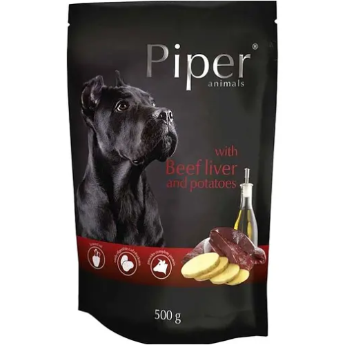 Вологий корм для собак Dolina Noteci Piper з яловичої печінки та картоплею - 500гр