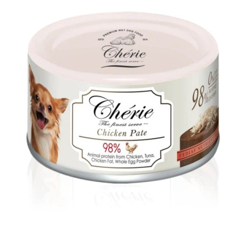 Вологий корм для собак маленьких порід Cherie Dog Pate Chicken Pate з куркою в паштеті - 80 г
