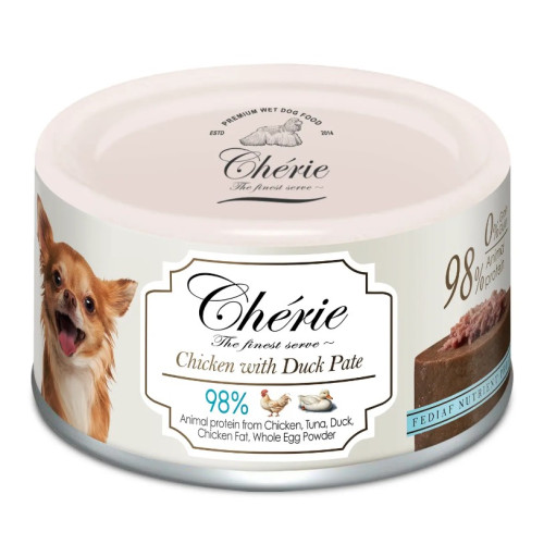 Вологий корм для собак маленьких порід Cherie Dog Pate Chicken with Duck Pate з куркою та качкою в паштеті - 80 г