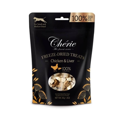 Лакомство для собак сублимированное Cherie Freeze Dried for Dog Chicken and Liver с курицей и печенью - 40 г