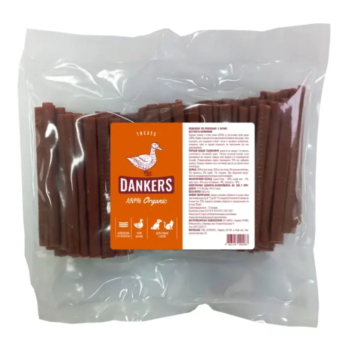 Лакомство для собак Dankers Колбаски по-пекински из утки - 500 г.