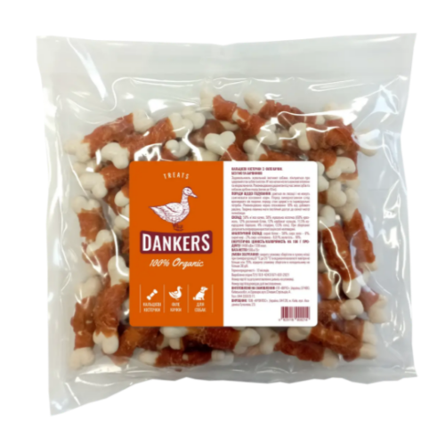 Лакомство для собак Dankers Кальциевые косточки с филе утки - 500 г.