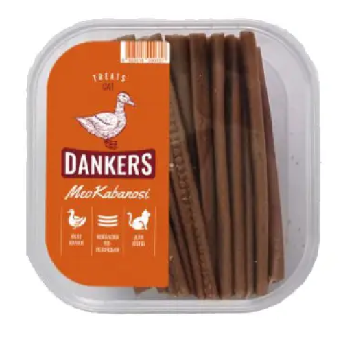 Лакомство для кошек Dankers MeoKabanosi Утиные колбаски по-пекински - 100г.
