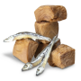 Лакомство для кошек и собак Natural Kitty Meaty Cube 100%Tuna & Anchovy в виде кубиков, тунец и анчоусы - 60г