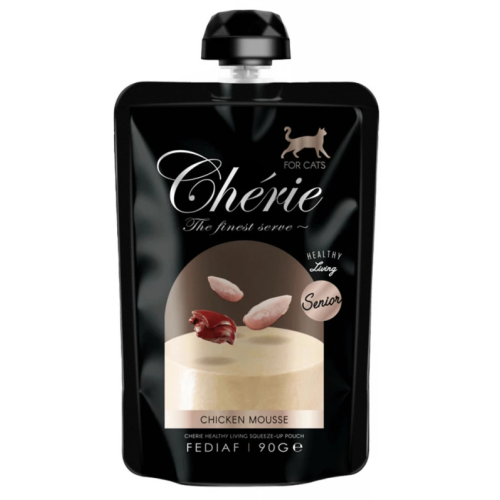 Вологий корм для літніх котів Cherie Squeeze-Up Pouch Mousse Senior (For Senior Cat) мус з курки - 90 г