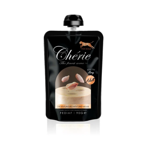 Влажный корм для собак Cherie Pouch Chicken & Turkey Mousseс (For Adult Dog) мусс с курицей и индейкой - 90 г