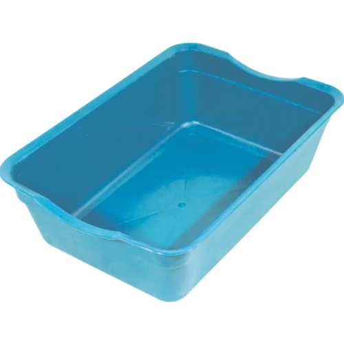 Туалет для кошек Тигрес глубокий без сетки голубой 40x27x12 см