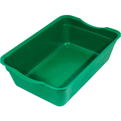 Туалет для кошек Тигрис глубокий без сетки зеленый 40x27x12 см