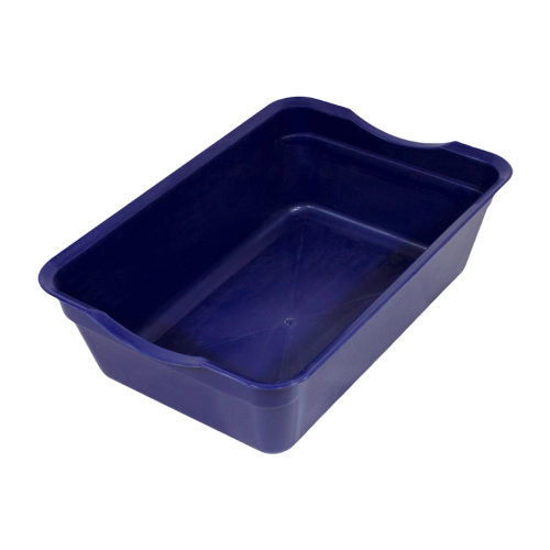 Туалет для котів Тігріс глибокий без сітки синій 40x27x12 см