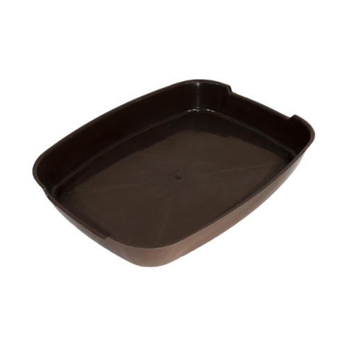 Туалет для котів Тігріс мілкий без сітки коричневий 37x28x6 см