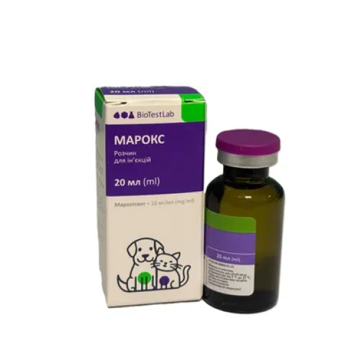Ін'єкційний протиблювотний засіб для котів і собак BioTestLab Марокс рідина 20 мл
