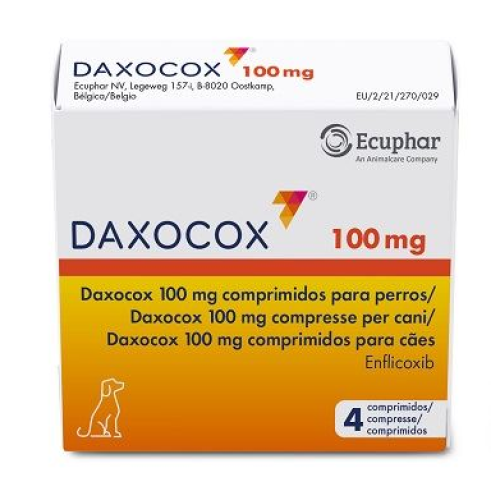 Противовоспалительный препарат для собак Ecuphar Daxocox 100 мг (лечение боли и воспаления) таблетки - 4 шт
