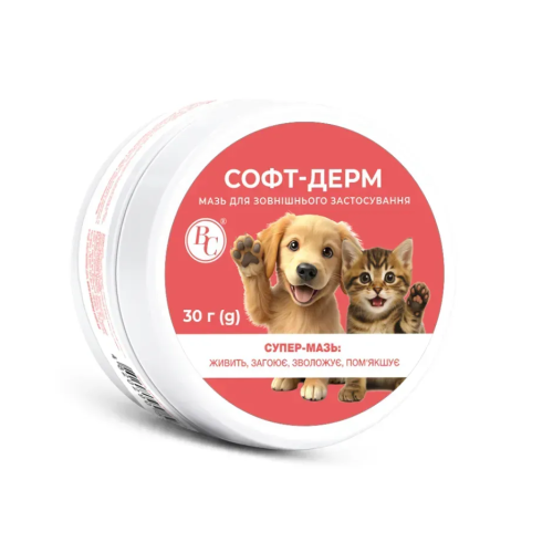 Косметическое средство для собак и кошек Ветсинтез Софт-дерм мазь (воск) 30 гр