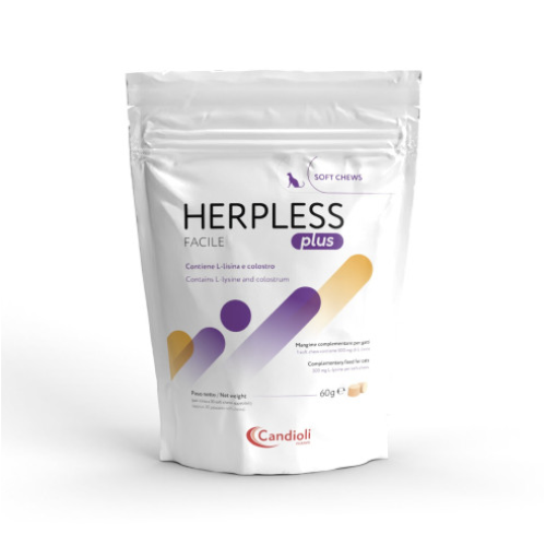 Пищевая добавка для кошек Candioli Herpless Plus (укрепление иммунитета) таблетки 60 гр